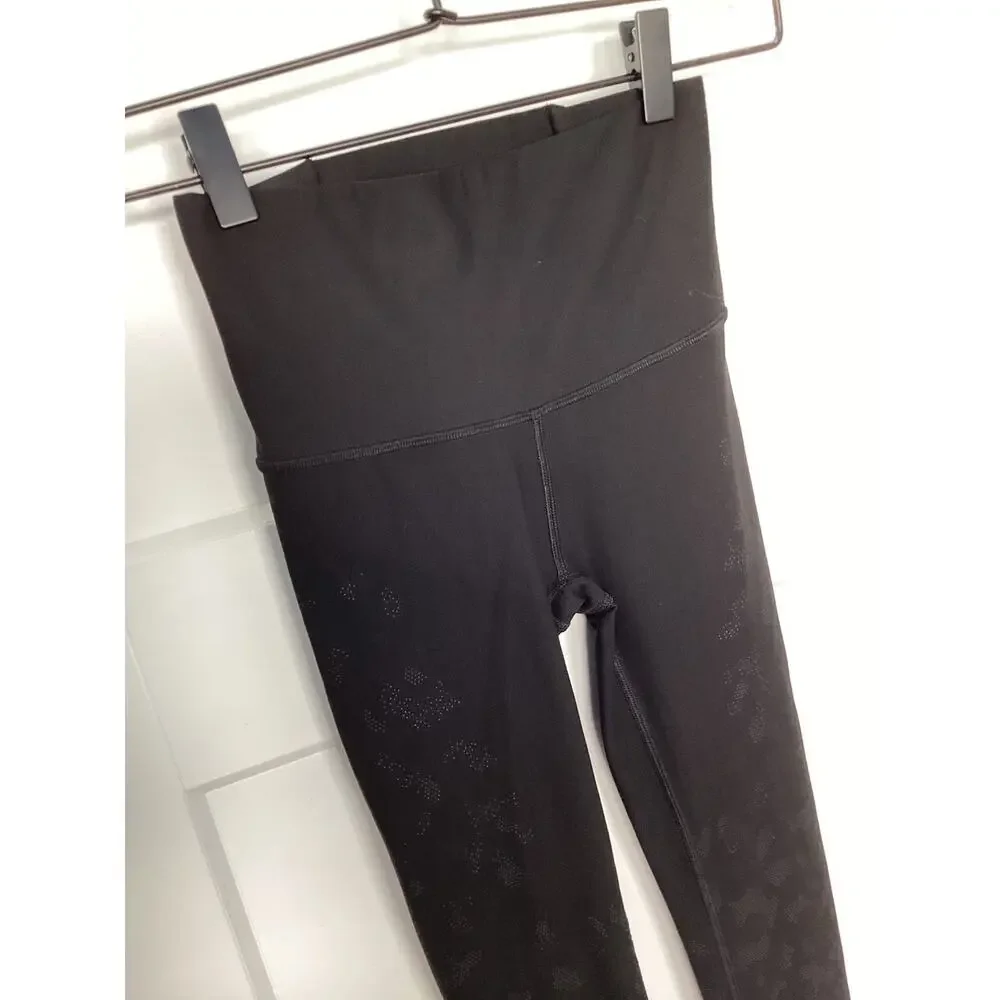Lululemon‎ Womens Mapped Out High Rise Tight Camo Athletic Yoga Black Size 2